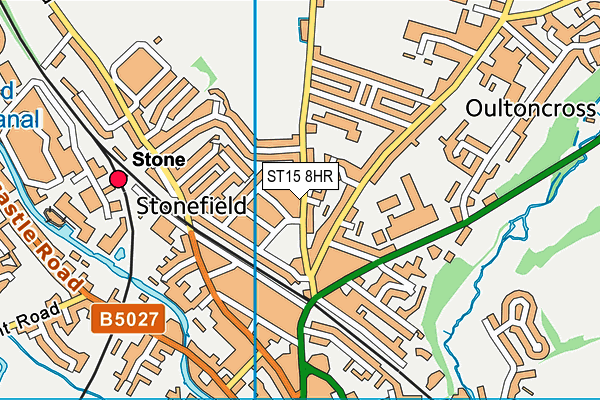 ST15 8HR map - OS VectorMap District (Ordnance Survey)