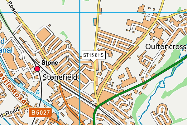 ST15 8HS map - OS VectorMap District (Ordnance Survey)