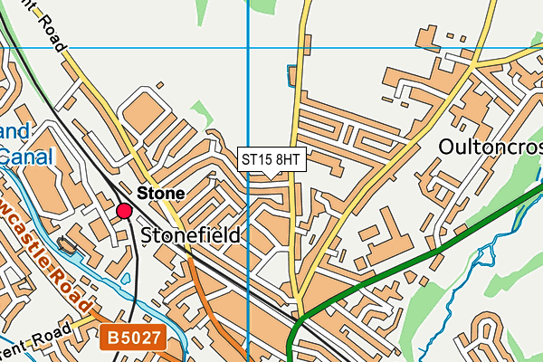 ST15 8HT map - OS VectorMap District (Ordnance Survey)