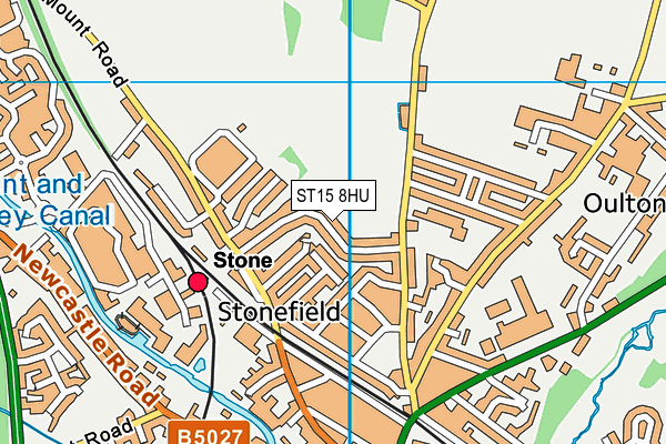 ST15 8HU map - OS VectorMap District (Ordnance Survey)