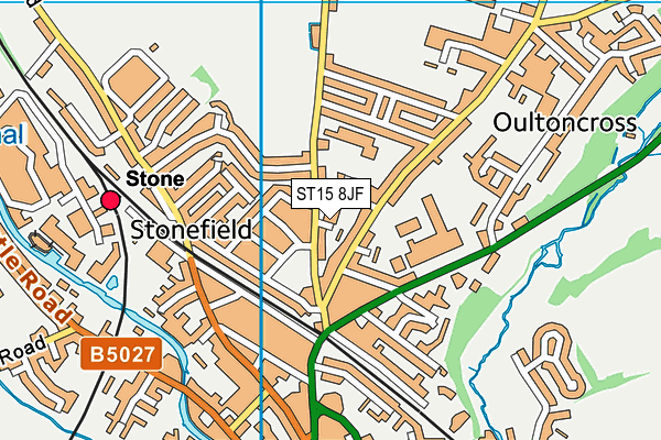 ST15 8JF map - OS VectorMap District (Ordnance Survey)