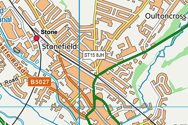 ST15 8JH map - OS VectorMap District (Ordnance Survey)