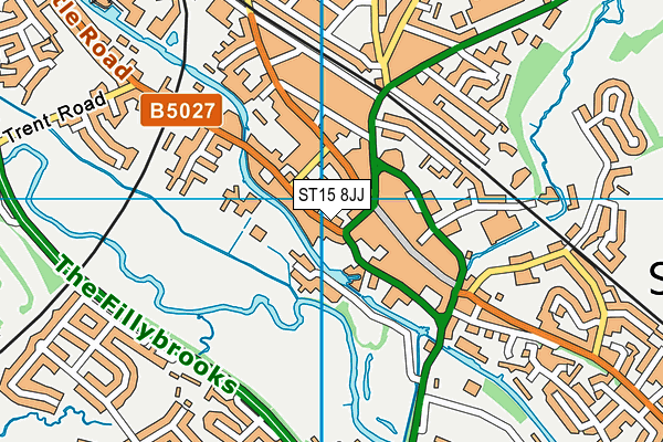ST15 8JJ map - OS VectorMap District (Ordnance Survey)