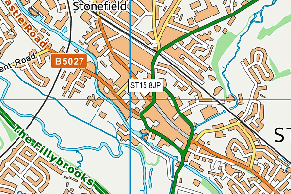 ST15 8JP map - OS VectorMap District (Ordnance Survey)