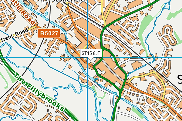 ST15 8JT map - OS VectorMap District (Ordnance Survey)