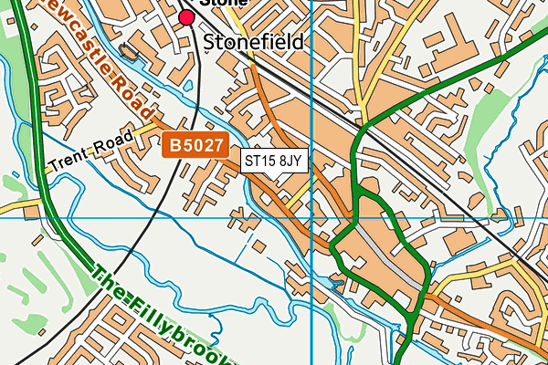 ST15 8JY map - OS VectorMap District (Ordnance Survey)