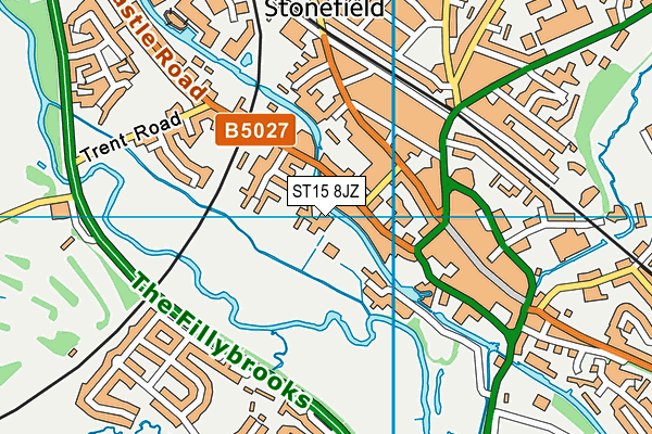 ST15 8JZ map - OS VectorMap District (Ordnance Survey)