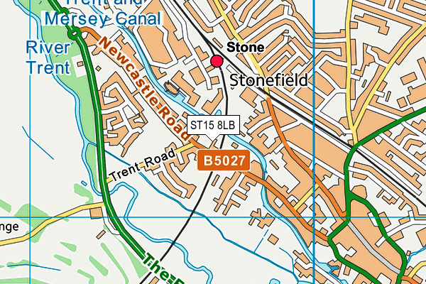 ST15 8LB map - OS VectorMap District (Ordnance Survey)