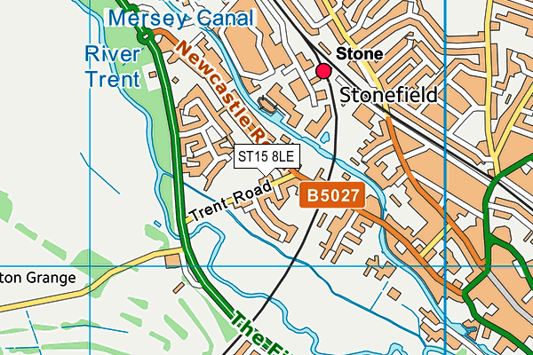ST15 8LE map - OS VectorMap District (Ordnance Survey)