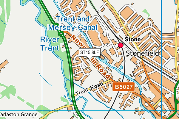 ST15 8LF map - OS VectorMap District (Ordnance Survey)
