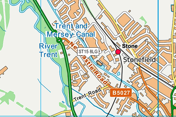 ST15 8LG map - OS VectorMap District (Ordnance Survey)