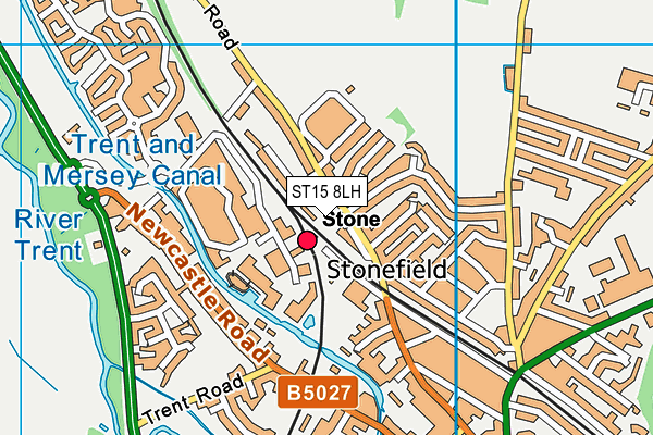 ST15 8LH map - OS VectorMap District (Ordnance Survey)