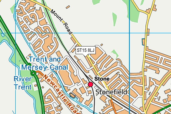 ST15 8LJ map - OS VectorMap District (Ordnance Survey)