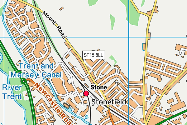 ST15 8LL map - OS VectorMap District (Ordnance Survey)