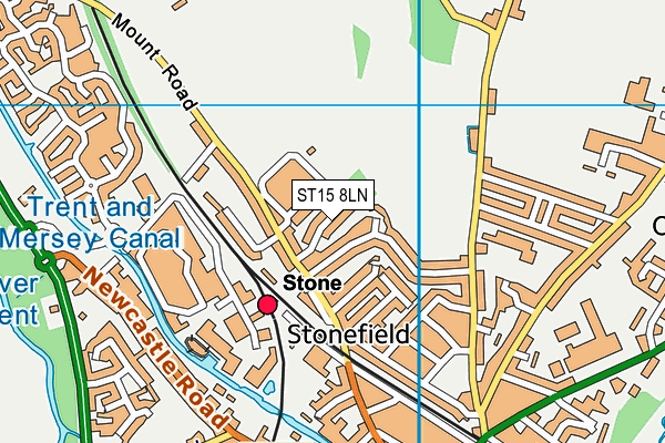 ST15 8LN map - OS VectorMap District (Ordnance Survey)