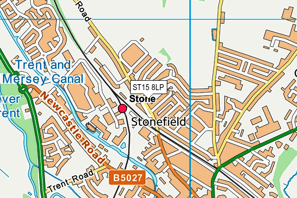 ST15 8LP map - OS VectorMap District (Ordnance Survey)