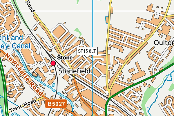 ST15 8LT map - OS VectorMap District (Ordnance Survey)
