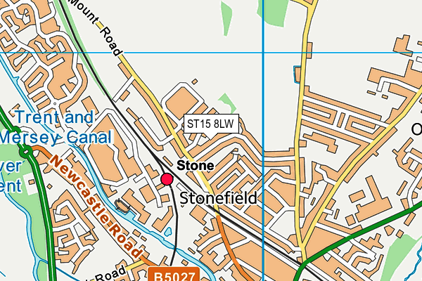ST15 8LW map - OS VectorMap District (Ordnance Survey)