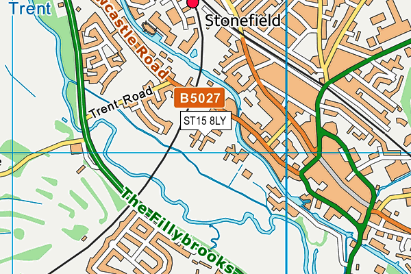 ST15 8LY map - OS VectorMap District (Ordnance Survey)