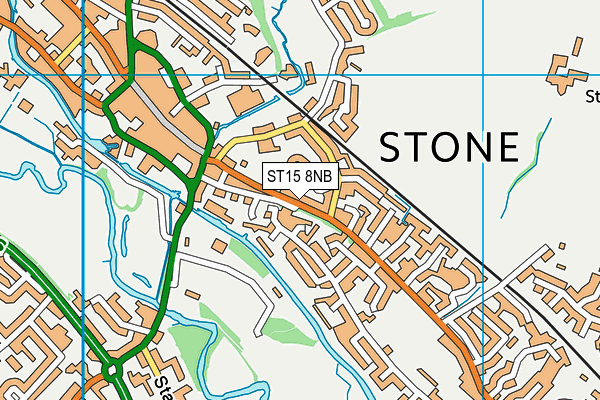 ST15 8NB map - OS VectorMap District (Ordnance Survey)