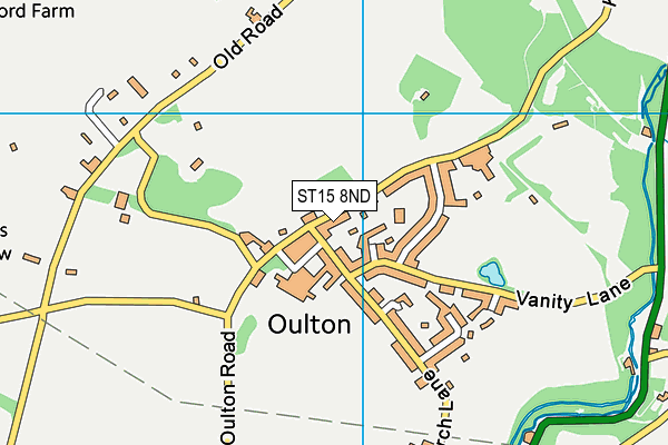 ST15 8ND map - OS VectorMap District (Ordnance Survey)