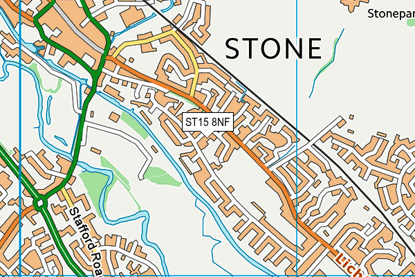 ST15 8NF map - OS VectorMap District (Ordnance Survey)