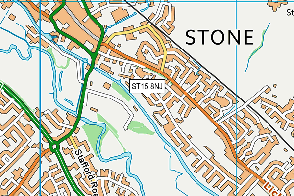 ST15 8NJ map - OS VectorMap District (Ordnance Survey)
