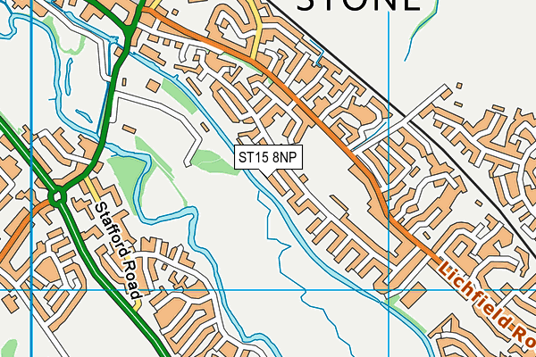 ST15 8NP map - OS VectorMap District (Ordnance Survey)