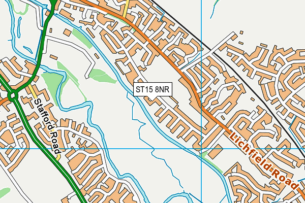 ST15 8NR map - OS VectorMap District (Ordnance Survey)