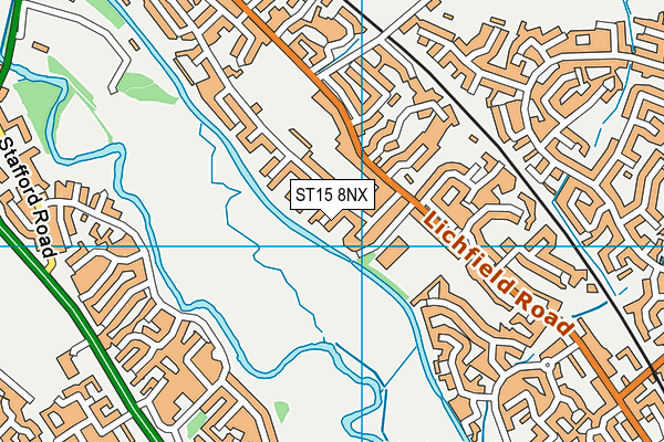 ST15 8NX map - OS VectorMap District (Ordnance Survey)