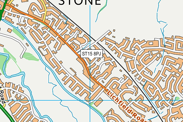 ST15 8PJ map - OS VectorMap District (Ordnance Survey)