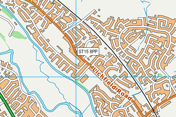 ST15 8PP map - OS VectorMap District (Ordnance Survey)