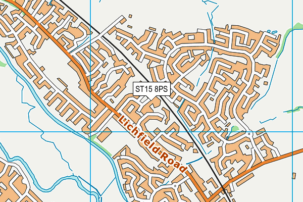 ST15 8PS map - OS VectorMap District (Ordnance Survey)