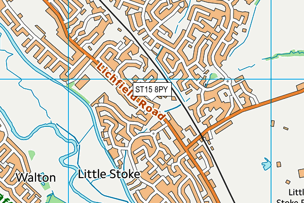 ST15 8PY map - OS VectorMap District (Ordnance Survey)