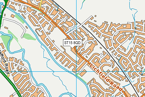 ST15 8QD map - OS VectorMap District (Ordnance Survey)