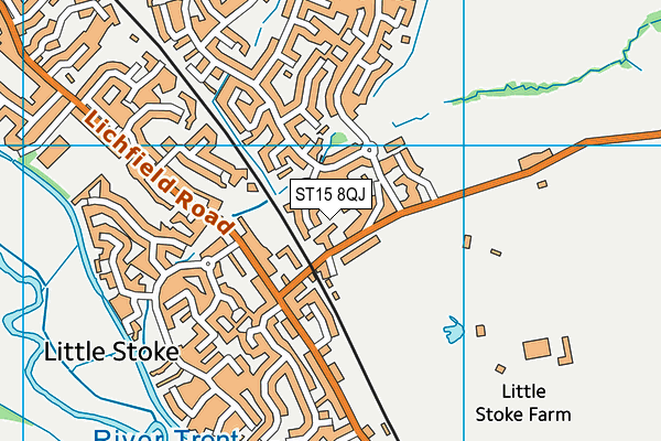 ST15 8QJ map - OS VectorMap District (Ordnance Survey)