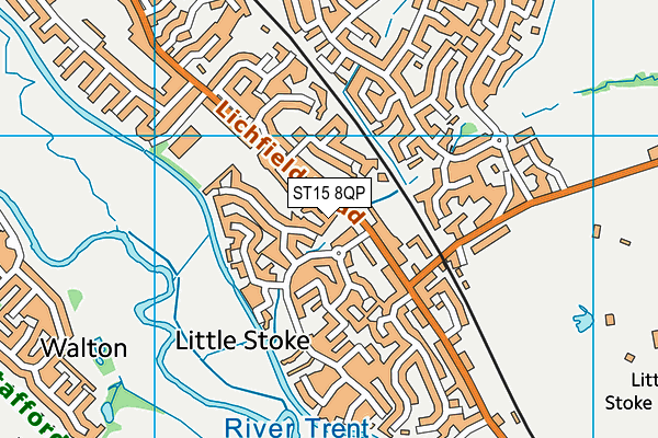ST15 8QP map - OS VectorMap District (Ordnance Survey)