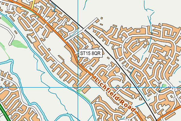 ST15 8QR map - OS VectorMap District (Ordnance Survey)