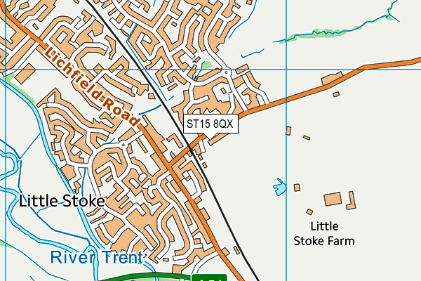 ST15 8QX map - OS VectorMap District (Ordnance Survey)