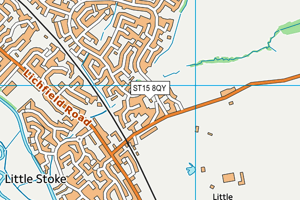 ST15 8QY map - OS VectorMap District (Ordnance Survey)