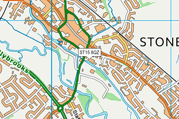 ST15 8QZ map - OS VectorMap District (Ordnance Survey)