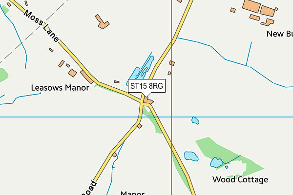 ST15 8RG map - OS VectorMap District (Ordnance Survey)