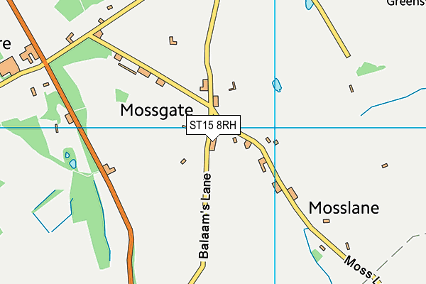 ST15 8RH map - OS VectorMap District (Ordnance Survey)