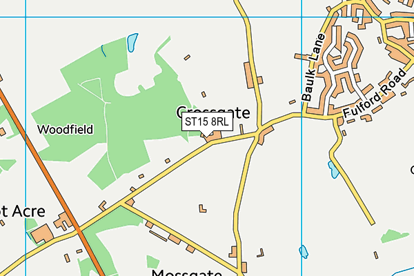 ST15 8RL map - OS VectorMap District (Ordnance Survey)