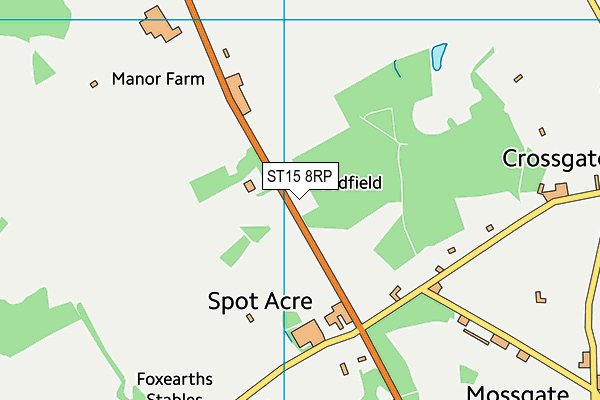 ST15 8RP map - OS VectorMap District (Ordnance Survey)