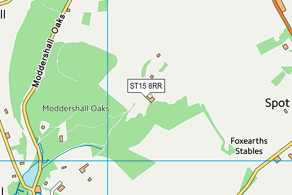 ST15 8RR map - OS VectorMap District (Ordnance Survey)