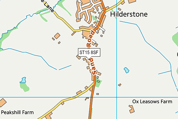 ST15 8SF map - OS VectorMap District (Ordnance Survey)