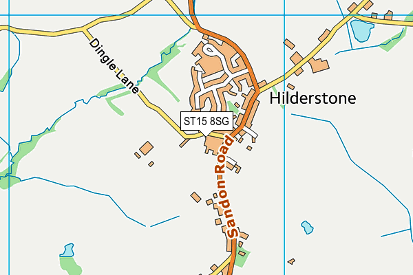 ST15 8SG map - OS VectorMap District (Ordnance Survey)