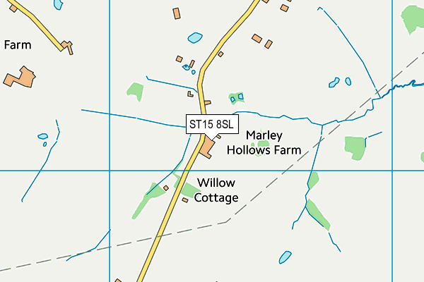 ST15 8SL map - OS VectorMap District (Ordnance Survey)