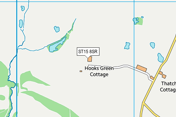 ST15 8SR map - OS VectorMap District (Ordnance Survey)